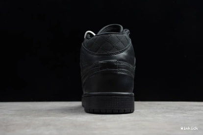 AIR DB6078-001 QUILTED MID 1 BLACK JORDAN 0828